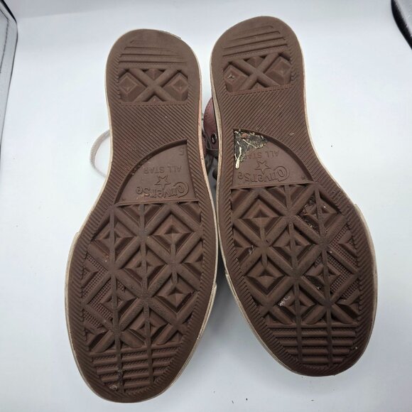 Converse All Star High Top Womens Size 7 Pink Lace Up Platform Sneakers Casual - Picture 8 of 13